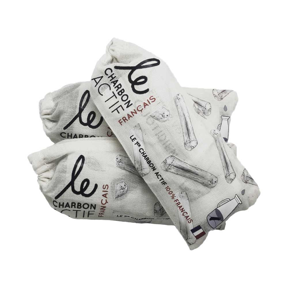 Lot de 3 charbons 100% français filtre à eau-1