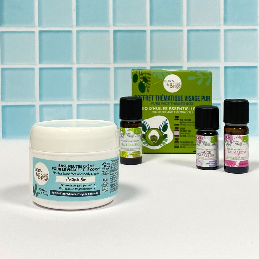 Coffret : crème visage/corps et kit d'huiles essentielles visage pur-0